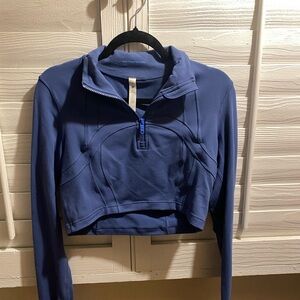 lululemon athletica Blue Cropped Sweatshirt